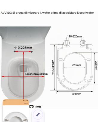 copri water per wc sospeso