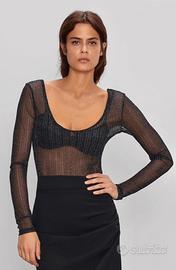 ZARA body donna tg S nero stile Gabbana