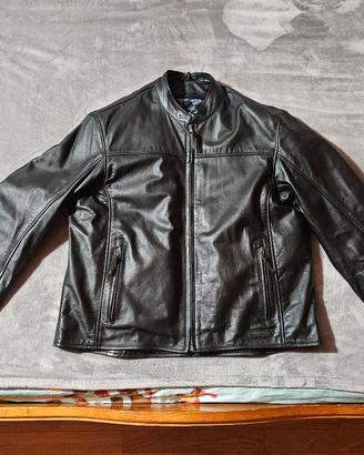 Giacca pelle nera moto IXON