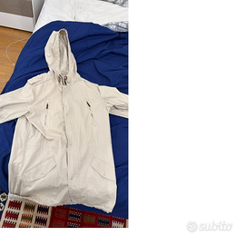 Parka leggero Solid beige con cappuccio - Taglia L