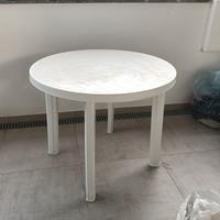 Tavolo bianco rotondo 80x80 da giardino 