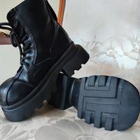 Anfibi neri platform chunky – Taglia 40 – Usati 1 