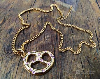 Collana Brezel Necklace Charm Food Gioiello Donna