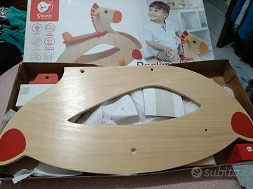cavallino a dondolo in legno classic world nuovo i