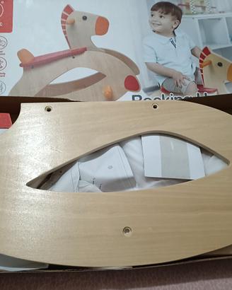 cavallino a dondolo in legno classic world nuovo i