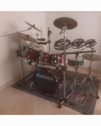 Batteria Ludwig completissima rack e rototom
