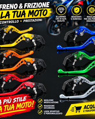 Coppia di Leve Freno Frizione Regolabili per Moto