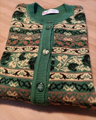 Golfino donna con bottoni verde