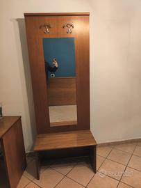 Appendi abiti con specchio e ripiano 