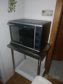 Forno portatile + tavolno in acciaio + accessori