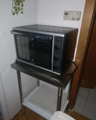 Forno portatile + tavolno in acciaio + accessori
