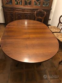 Tavolo rotondo in noce allungabile – anni ’60