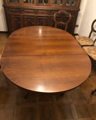 Tavolo rotondo in noce allungabile – anni ’60