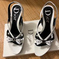 Zeppa tacco Dior bianco nero