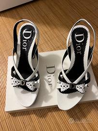 Zeppa tacco Dior bianco nero