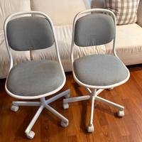 Due sedie da scrivania per bambini/ragazzi