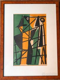 LITOGRAFIA CUBISTA ORIGINALE DI ENNIO MORLOTTI