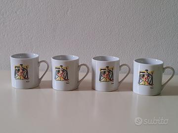 Set 4 tazzine da caffè Pablo Picasso il bacio