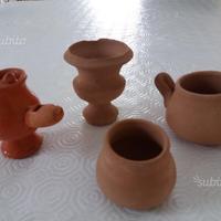 1 fischietto ad acqua e 3 vasetti caltagirone