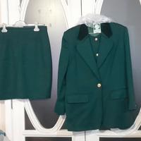 Tailleur con gonna verde vintage anni 80 taglia 46