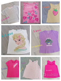 T-shirt e magliette bimba 4-5-6 anni