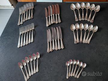 SERVIZIO POSATE COMOPLETO 48 PEZZI PLACCATO ARGENT