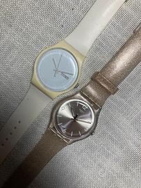 Coppia di swatch new gent bianco e glitter