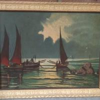 R. VACCARI-MARINA OLIO SU CARTONE TELATO - XX SEC