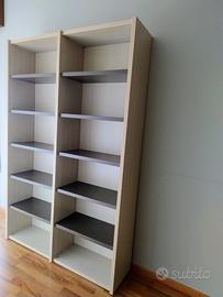 Libreria in laminato bicolore