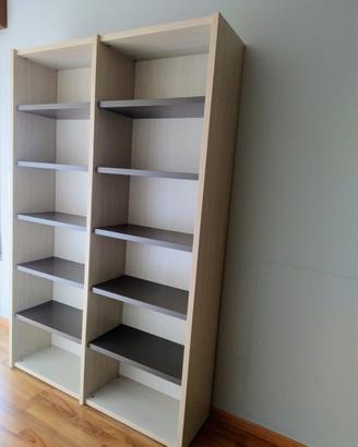 Libreria in laminato bicolore