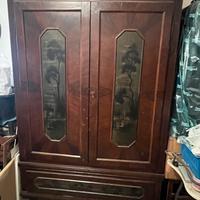 Armadio 2 ante + cassetto , Antico dipinto a mano