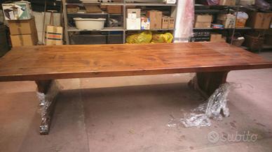 TAVOLO MONUMENTALE IN CASTAGNO MASSICCIO 3,45 mt