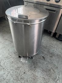 Pattumiera  bidone inox con pedale