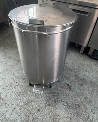 Pattumiera  bidone inox con pedale