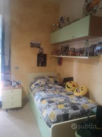 letto, con sotto letto, comodino, mensola contenit