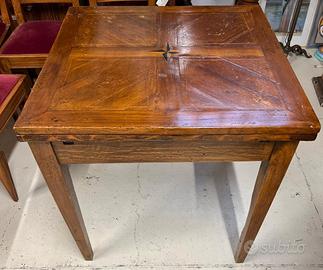 TAVOLINO ANTICO ALLUNGABILE TIRADORA DECORATO