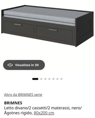 Letto singolo/matrimoniale Ikea nero