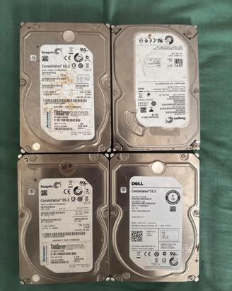 Lotto da 4 hard disk 3,tb