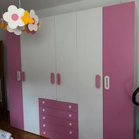Camera da letto completa rosa e bianca usata