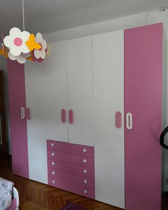 Camera da letto completa rosa e bianca usata