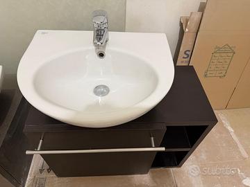 Mobile bagno completo elegante wengè scuro