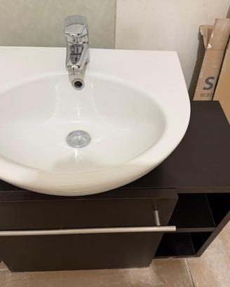 Mobile bagno completo elegante wengè scuro