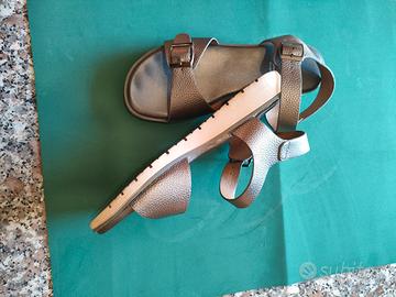 sandali bassi basta tinta argento