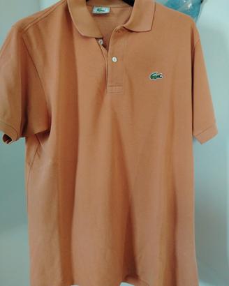 polo lacoste arancione maniche corte taglia L (5L 