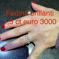 Fedina diamanti oro bianco nuova