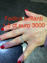 Fedina diamanti oro bianco nuova