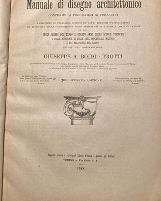Manuale di disegno achitettonico 1928