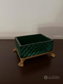 Scatola vetro malachite anni 30