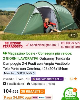 tenda da campeggio 
