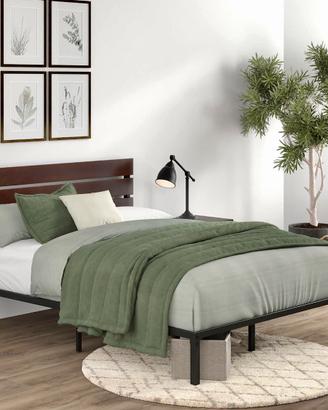Letto bambù con rete e materasso come nuovi